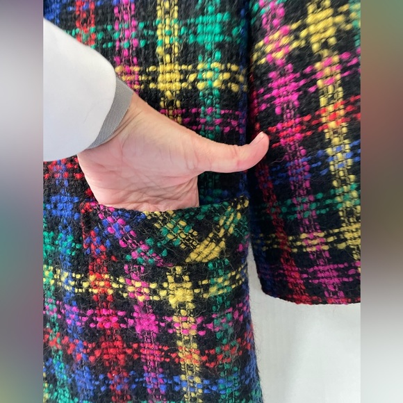 Vintage 80’s Roth Le Cover Sport Wool Rainbow Jacket Size 12 - Picture 3 of 10